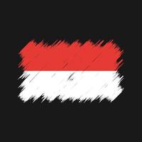 pinceau drapeau indonésien. drapeau national vecteur