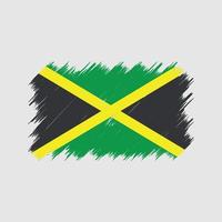 pinceau drapeau jamaïcain. drapeau national vecteur