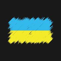 pinceau drapeau ukrainien. drapeau national vecteur