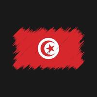 pinceau drapeau tunisien. drapeau national vecteur