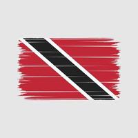 coups de pinceau du drapeau de trinité-et-tobago. drapeau national vecteur