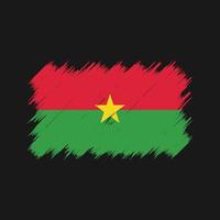 pinceau drapeau burkina faso. drapeau national vecteur