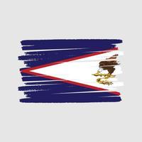 pinceau drapeau samoa américain. drapeau national vecteur