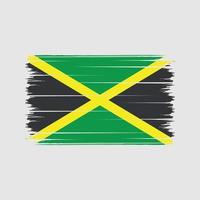 coups de pinceau du drapeau de la jamaïque. drapeau national vecteur