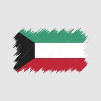 brosse de drapeau du koweït. drapeau national vecteur