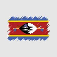 pinceau drapeau swaziland. drapeau national vecteur