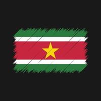 coups de pinceau du drapeau du suriname. drapeau national vecteur