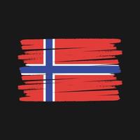 brosse drapeau norvège. drapeau national vecteur