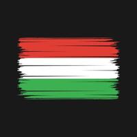 coups de pinceau du drapeau hongrois. drapeau national vecteur