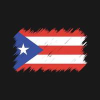 pinceau de drapeau de porto rico. drapeau national vecteur