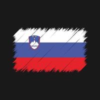 coups de pinceau du drapeau de la slovénie. drapeau national vecteur