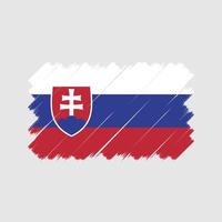 brosse drapeau slovaquie. drapeau national vecteur