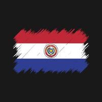 pinceau drapeau paraguayen. drapeau national vecteur