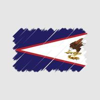 pinceau drapeau samoa américain. drapeau national vecteur