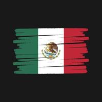 brosse drapeau mexique. drapeau national vecteur