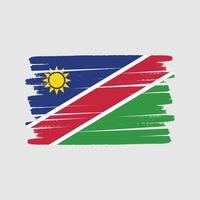 pinceau drapeau namibie. drapeau national vecteur