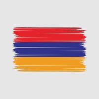 coups de pinceau du drapeau arménien. drapeau national vecteur