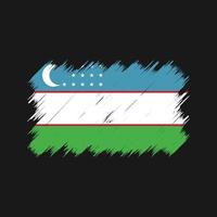 pinceau drapeau ouzbékistan. drapeau national vecteur