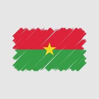 pinceau drapeau burkina faso. drapeau national vecteur