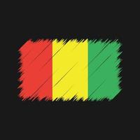 coups de pinceau du drapeau de la guinée. drapeau national vecteur
