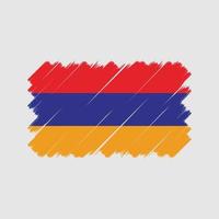 pinceau drapeau arménien. drapeau national vecteur
