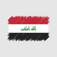 coups de pinceau du drapeau irakien. drapeau national vecteur