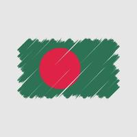 brosse drapeau bangladesh. drapeau national vecteur