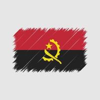 coups de pinceau du drapeau de l'angola. drapeau national vecteur
