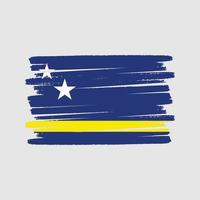 pinceau drapeau curaçao. drapeau national vecteur