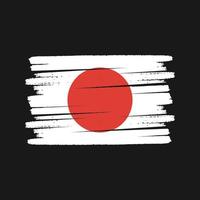 brosse de drapeau du japon. drapeau national vecteur