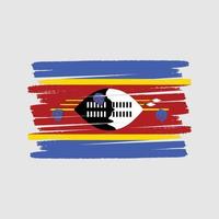 pinceau drapeau swaziland. drapeau national vecteur