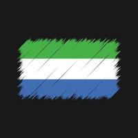 coups de pinceau du drapeau de la sierra leone. drapeau national vecteur
