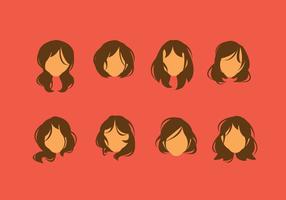 Vector de style de cheveux désordonné gratuit