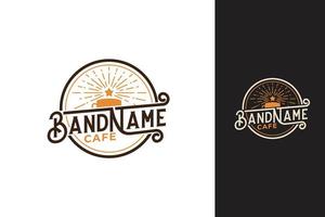 logo du café du matin avec une tasse de café et une étoile montante pour toute entreprise, en particulier pour les cafés, les cafés, les restaurants, etc. vecteur