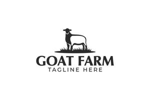 logo de chèvre pour toute entreprise, en particulier pour la ferme caprine, les moutons, le magasin de boeuf, etc. vecteur