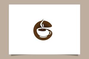 lettre o ou logo de café circulaire pour toute entreprise, en particulier pour les cafés, les cafés, les restaurants, les cafés torréfiés, les camions de nourriture, etc. vecteur