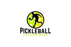 logo de pickleball pour toute entreprise, en particulier pour l'équipe sportive, le club, la communauté, l'entraînement, etc. vecteur