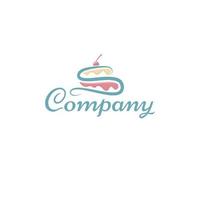 logo de gâteau avec de belles images de gâteau pour toutes les entreprises, en particulier pour la boulangerie, la pâtisserie, l'art du gâteau, l'école du gâteau, le café, etc. vecteur