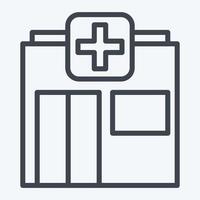 icone pharmacie. adapté au symbole de la grippe. style de ligne. conception simple modifiable. vecteur de modèle de conception. simple illustration