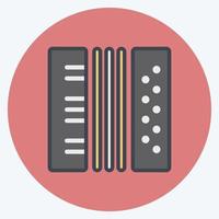 icône accordéon. adapté au symbole de l'éducation. style de couleur assortie. conception simple modifiable. vecteur de modèle de conception. illustration simple