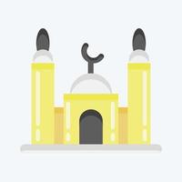 icône mosquée. adapté au symbole de l'éducation. style plat. conception simple modifiable. vecteur de modèle de conception. illustration simple