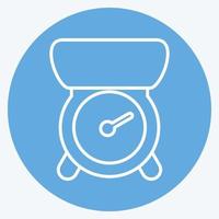 icône balance de cuisine. adapté au symbole de l'éducation. façon yeux bleus. conception simple modifiable. vecteur de modèle de conception. illustration simple