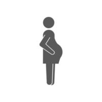 illustration vectorielle de l'icône de l'avatar de la mère enceinte, icône de la mère enceinte vecteur