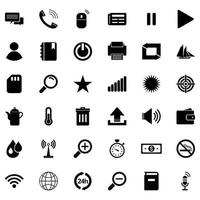 jeu d'icônes de communication. illustration vectorielle de communication pack d'icônes