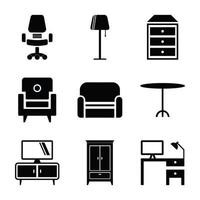 vecteur d'icône de meubles de maison. illustration vectorielle de meubles icône
