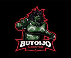 création de logo de mascotte buto ijo vecteur