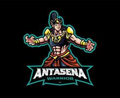 création de logo de mascotte antasena vecteur