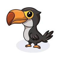 dessin animé mignon petit oiseau toucan vecteur