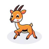mignon petit dessin animé de gazelle posant vecteur