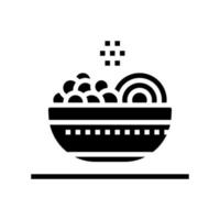 repas plat glyphe icône illustration vectorielle vecteur